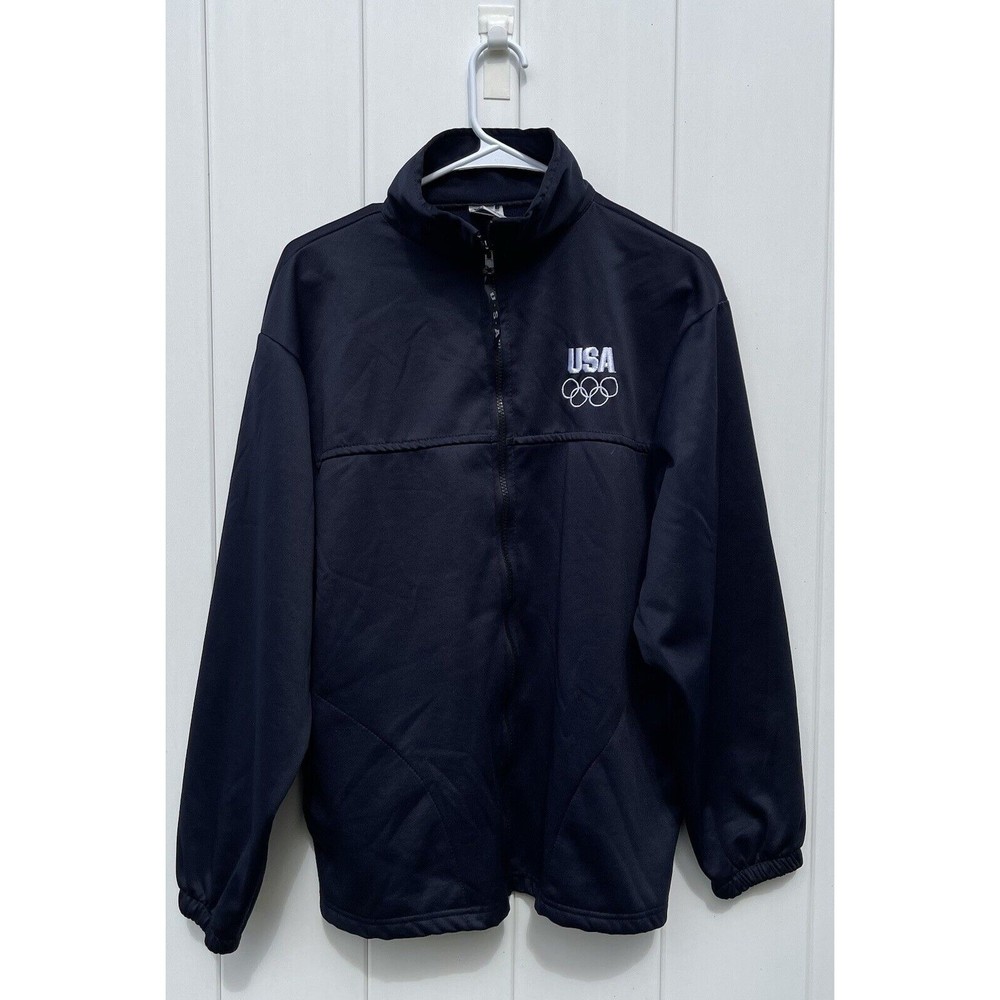 United States Olympic Committee USA Black Track Jacket Men’s Size Large